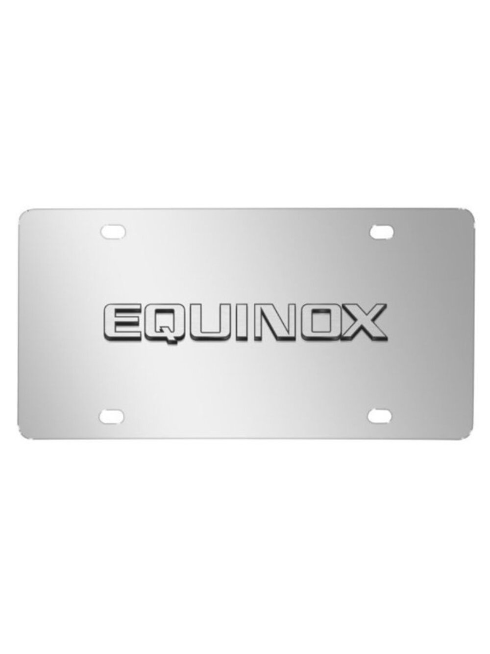 Chevrolet Equinox 3D Nameplate Mirror Chrome Stainless Steel License Plate